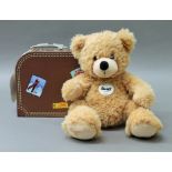 A Steiff teddy bear - Flynn in Suitcase.