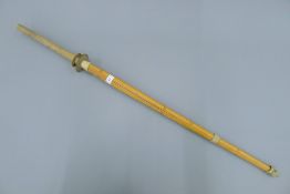 A vintage bamboo Kendo stick. 116 cm long.