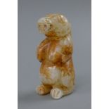 A russet jade fo dog. 8.5 cm high.