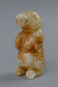 A russet jade fo dog. 8.5 cm high.