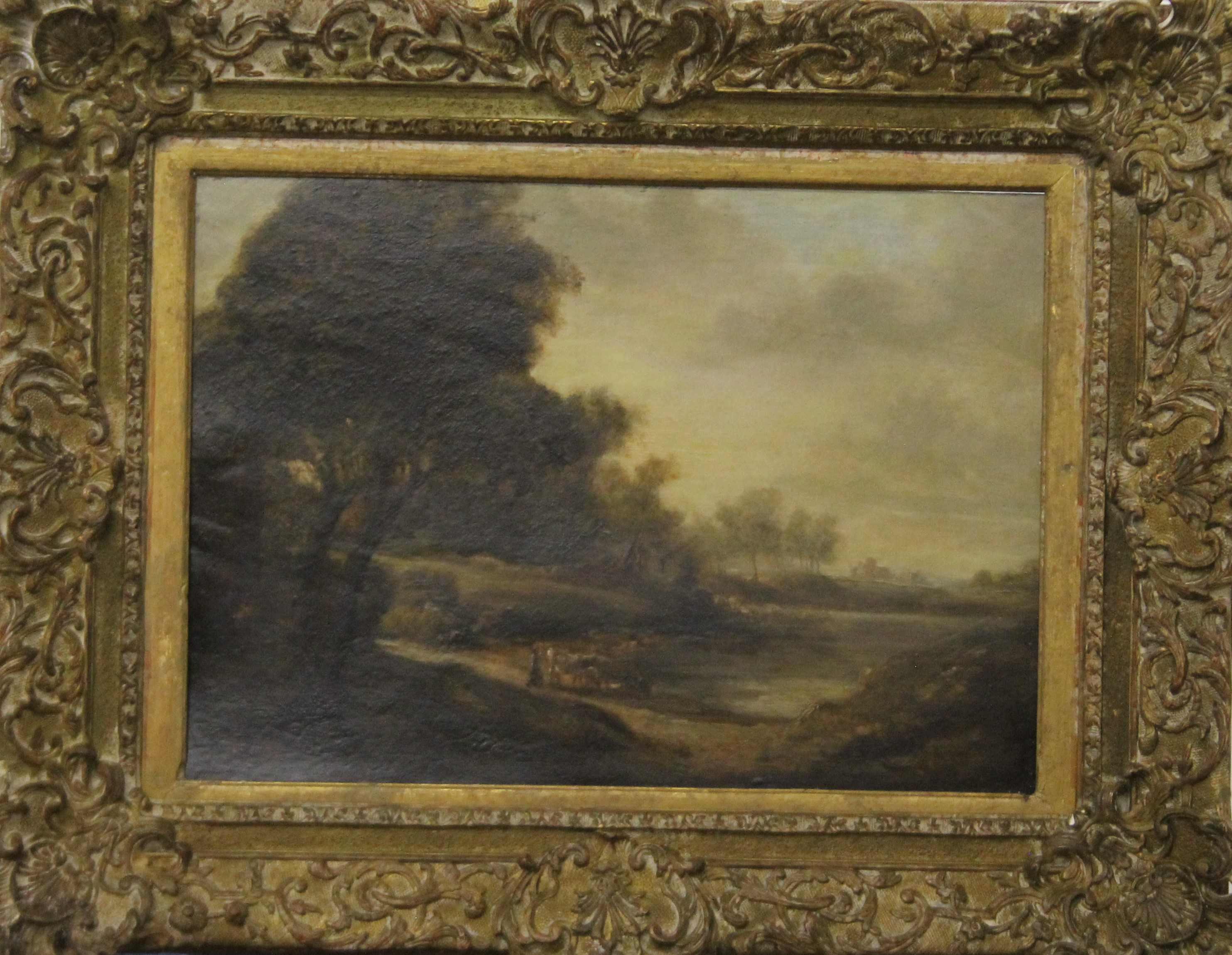 19TH CENTURY SCHOOL, Country Scene, oil on panel, framed. 44 x 31 cm. - Image 3 of 4