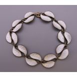 A David Anderson enamel bracelet. 17 cm long.