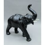 A leather model of an elephant. 75 cm high 30 cm wide 70 cm deep.