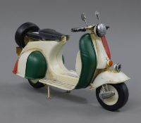 A model of a vespa. 30 cm long.