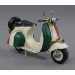 A model of a vespa. 30 cm long.