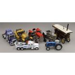 A quantity of tin plate model vehicles, etc.