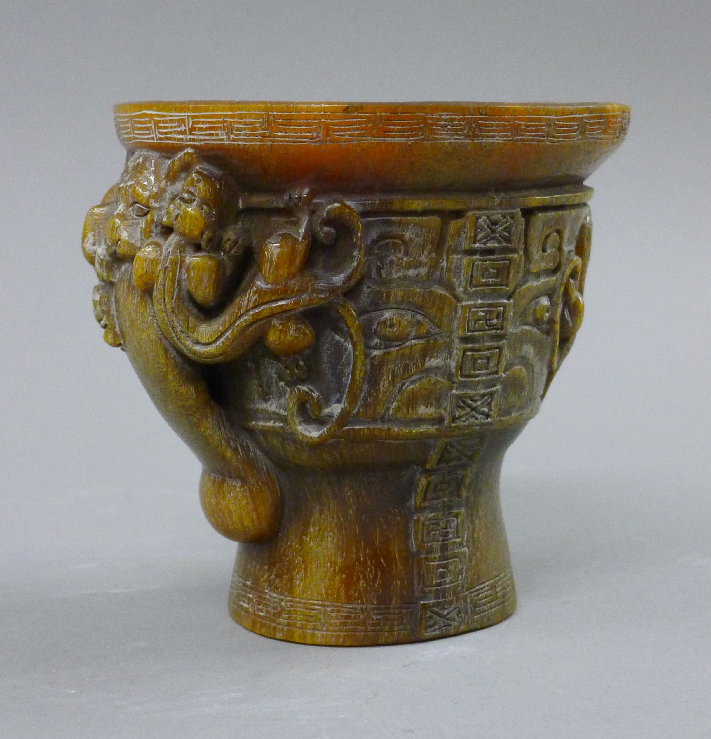 A libation cup. 12 cm high. - Image 3 of 6