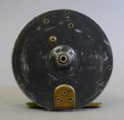 A Hardy's 3 1/4 '' sunbream fly reel 1930's with leaded finish,