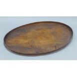 A 19th century mahogany oval tray. 73 cm wide.