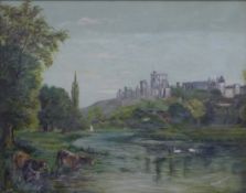 Windsor Castle, oil on canvas, initialled F.E.W and dated 1904, framed. 49 x 38.5 cm.