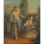 19TH CENTURY SCHOOL, Religious Scene, oil on canvas, unsigned, unframed. 63 x 76 cm.