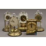 Five various anniversary clocks.