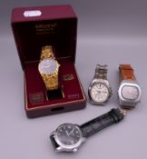 Four gentleman's wristwatches.