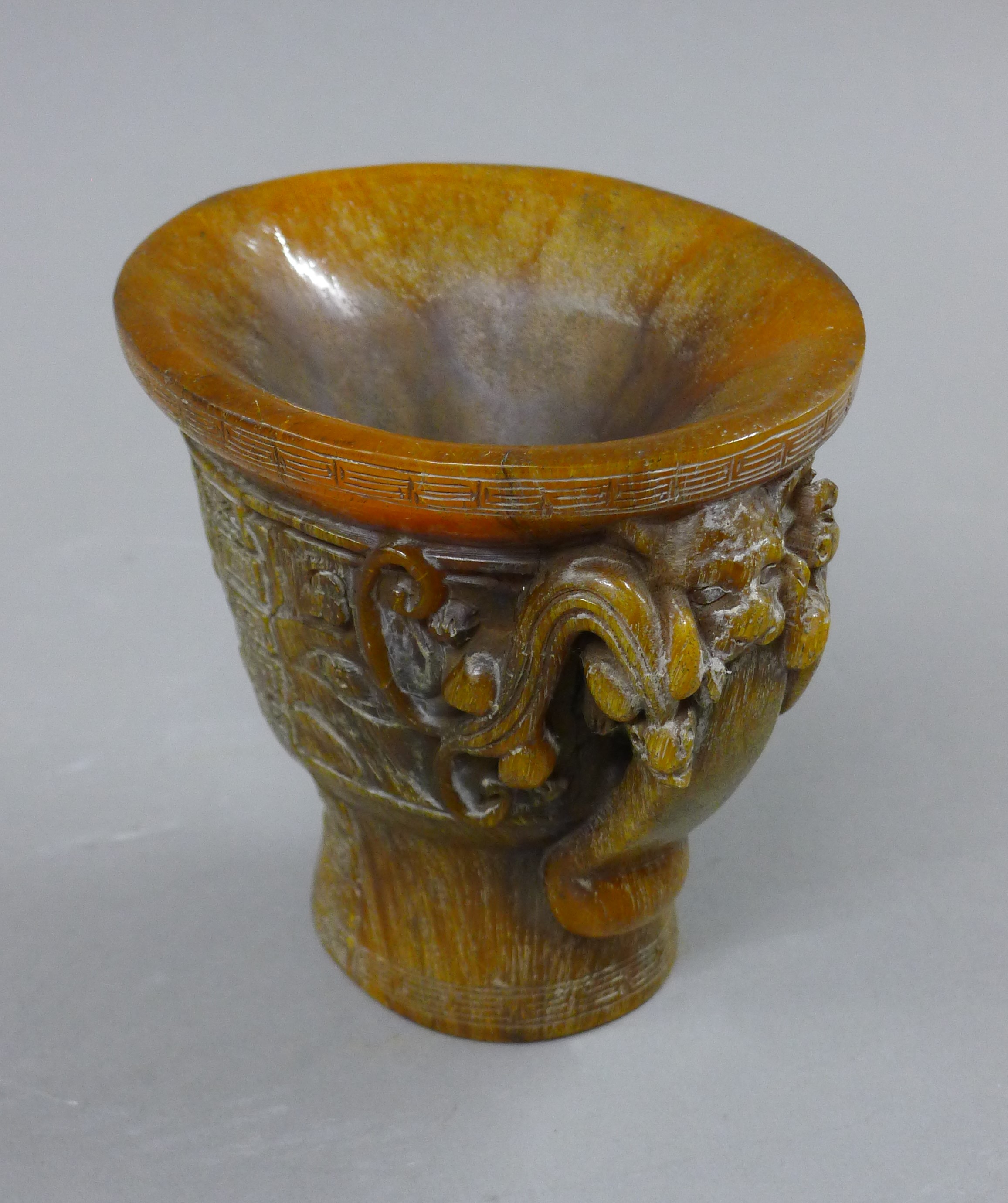 A libation cup. 12 cm high. - Image 4 of 6