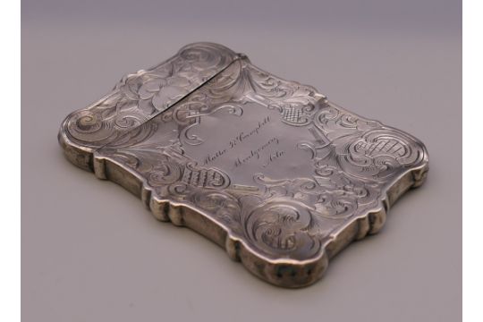 A silver card case. 9 cm high. - Image 4 of 5