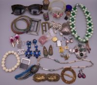 A box of vintage jewellery.