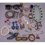 A box of vintage jewellery.