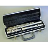 A coin silver Signet Selmer USA Special flute, cased.