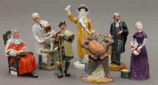 Seven various Royal Doulton figurines.