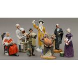 Seven various Royal Doulton figurines.