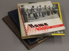 Four school year books 1938-39 for Howe Military School Indiana, with many signatures of the pupils,