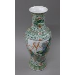 A 19th century Chinese famille verte porcelain vase. 47 cm high.