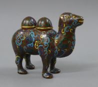 A Chinese cloisonne camel. 16.5 cm long.