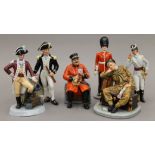 Six various Royal Doulton figurines.