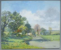 JOHN AMBROSE (born 1931) British, St Ives Cambridgeshire, oil on canvas, signed, unframed.