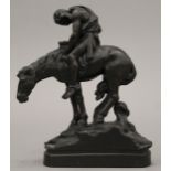 After JAMES EARLE FRASER (1876-1953) American, End of the Trail. 19.5 cm high.