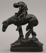 After JAMES EARLE FRASER (1876-1953) American, End of the Trail. 19.5 cm high.