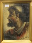 ITALIAN SCHOOL, Portrait of a Bearded Man, oil on board, indistinctly signed, framed and glazed.