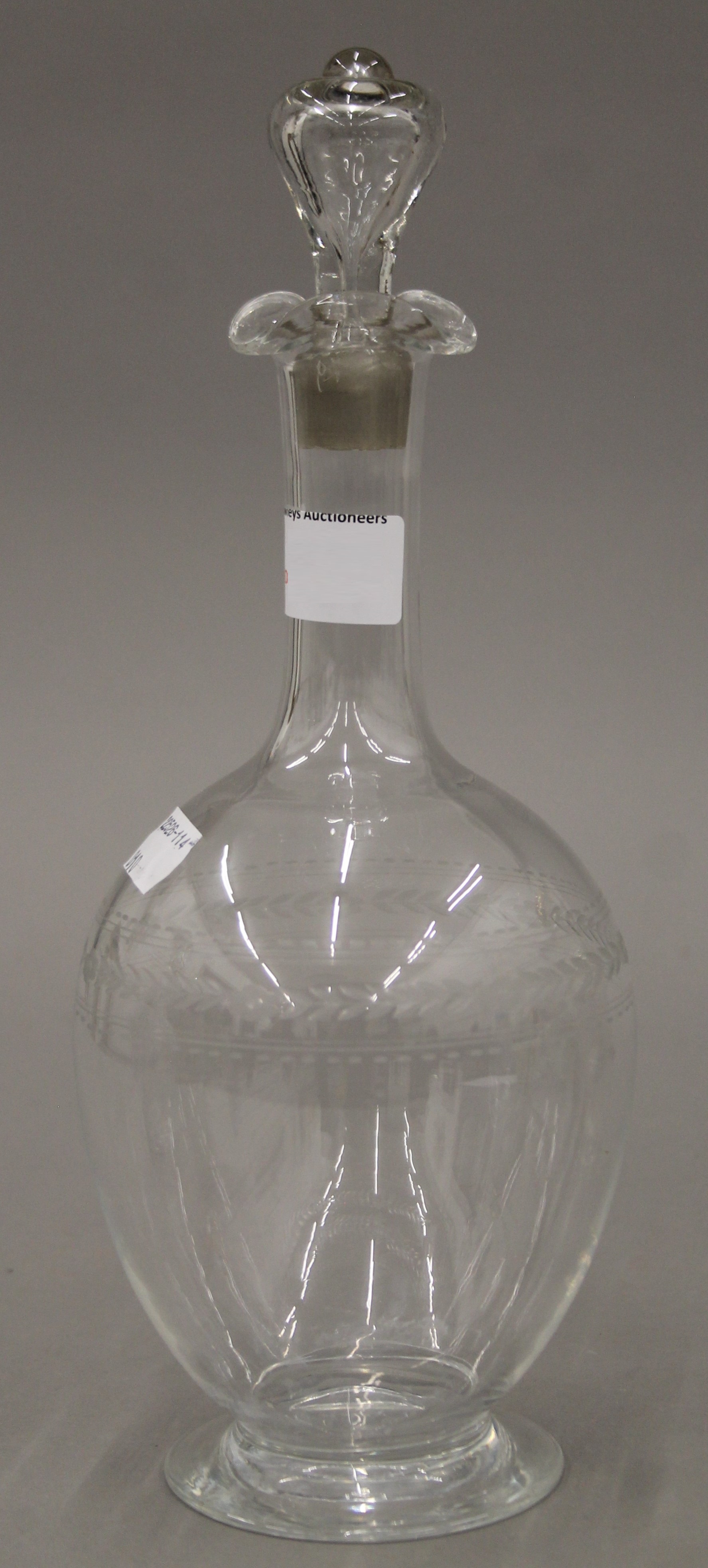 Three various glass decanters. The largest 30 cm high. - Image 4 of 5