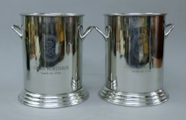 A pair of Louis Roederer coolers. 25 cm high.