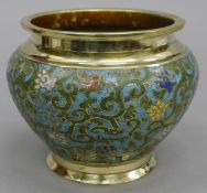 A cloisonne vase. 11 cm high.