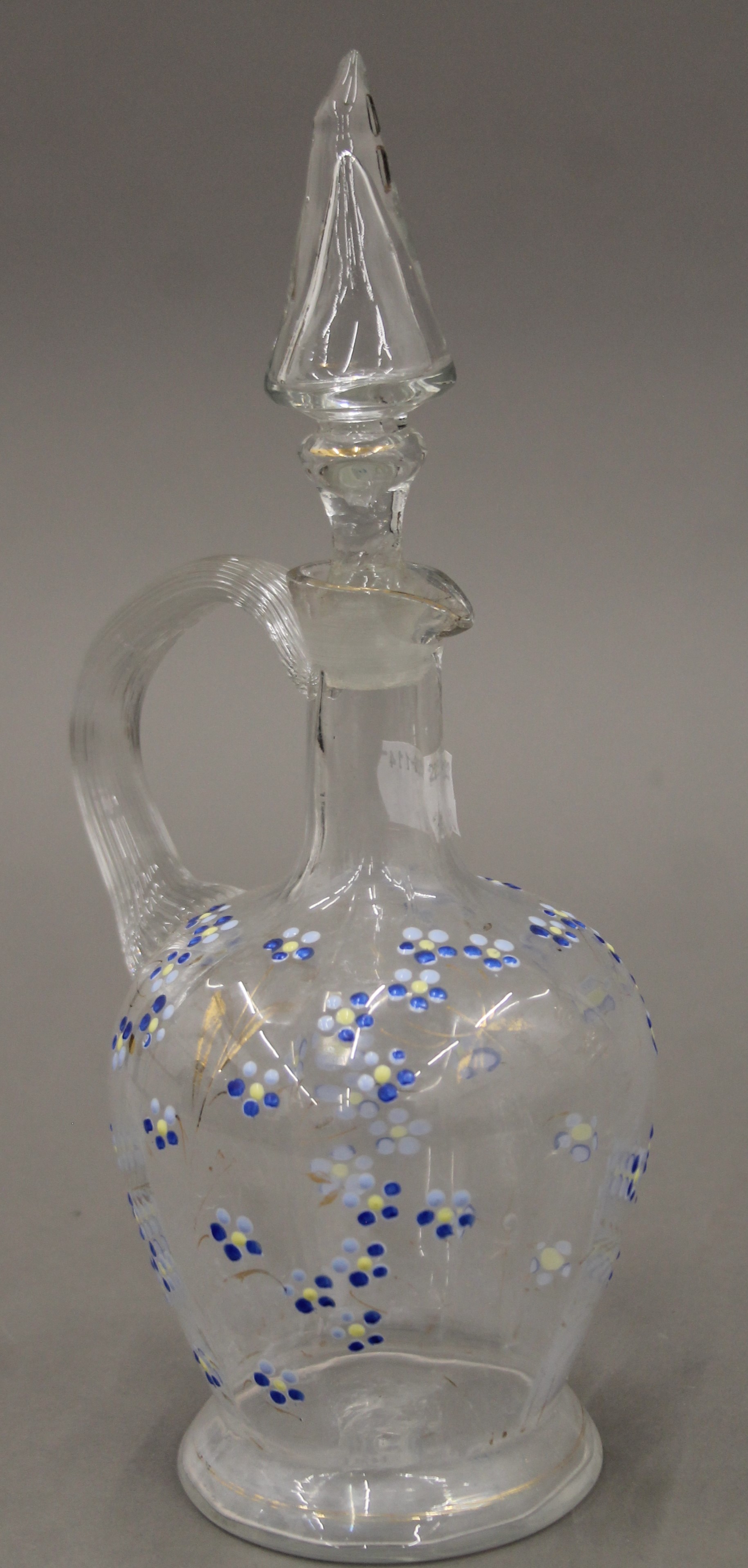 Three various glass decanters. The largest 30 cm high. - Image 2 of 5