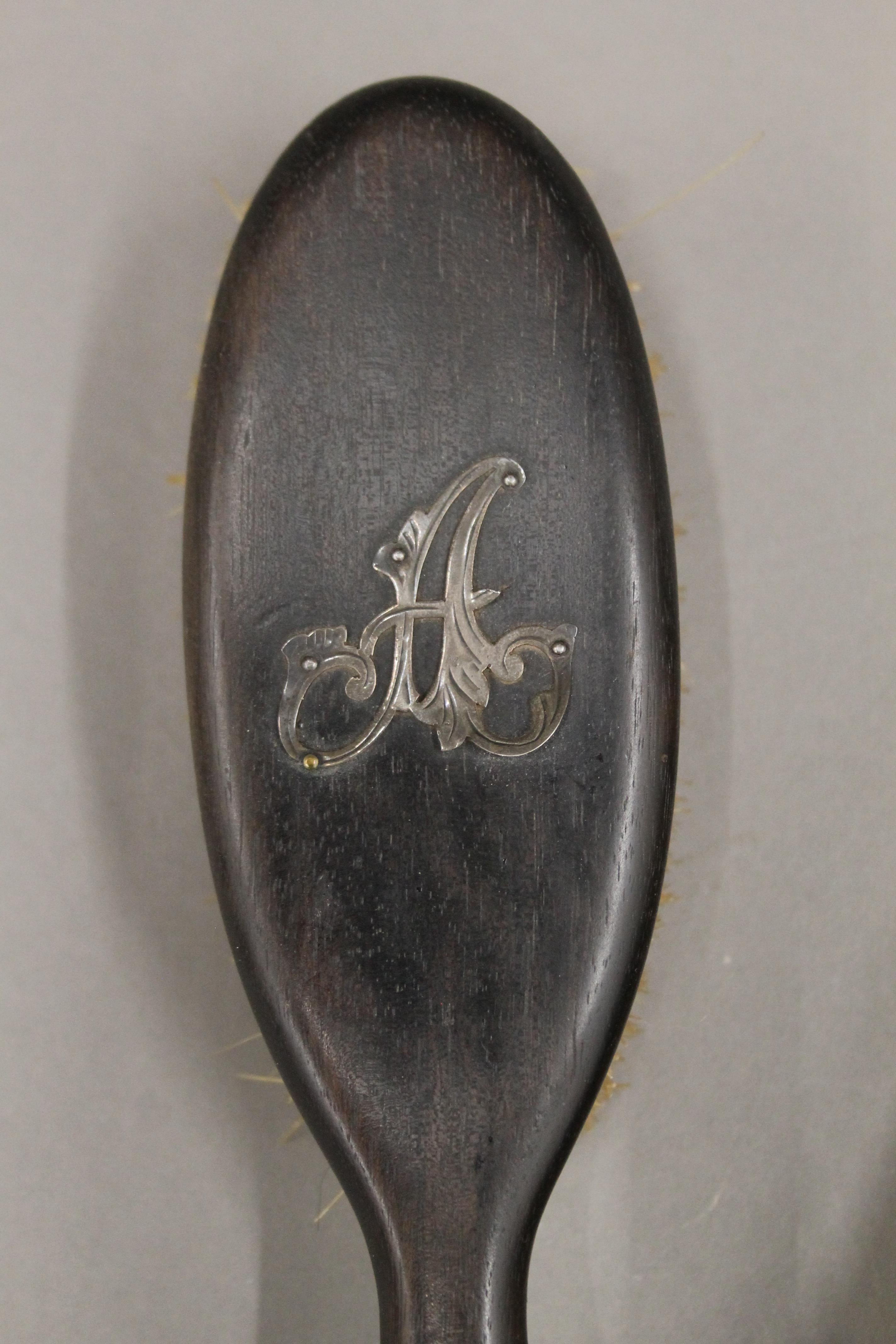 A quantity of various ebony dressing table items, hat pins, etc. - Image 8 of 9