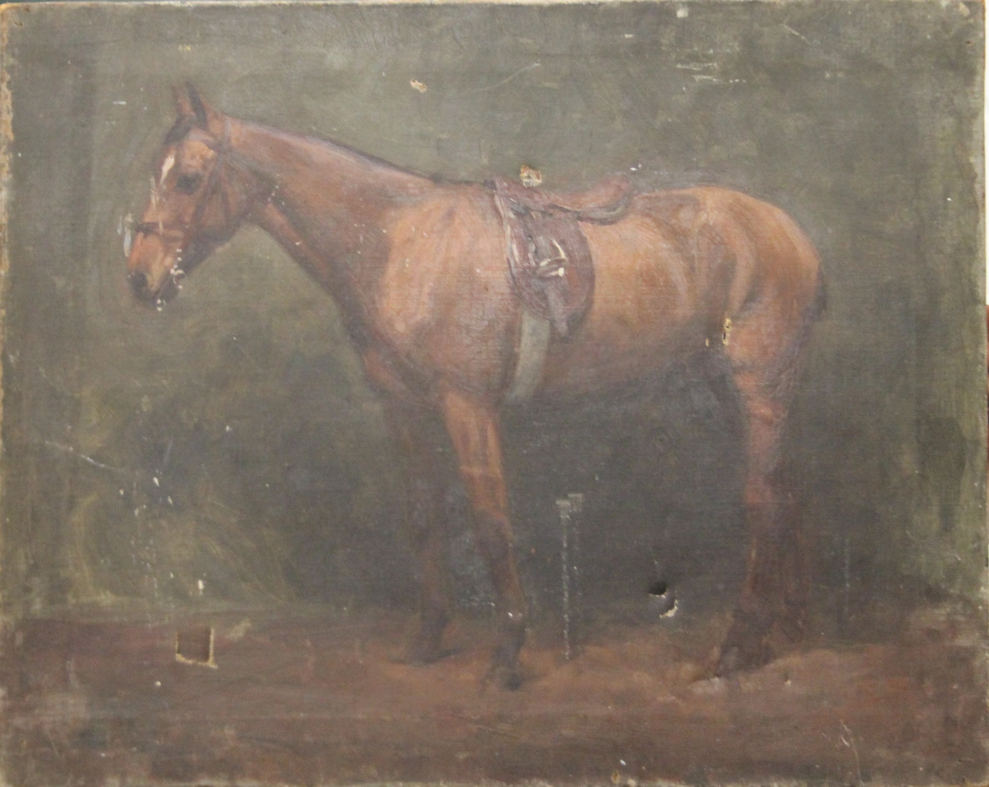 The Hunter, oil on canvas, unframed. 51 x 40.5 cm.