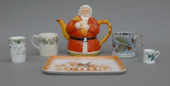 A small quantity of Christmas related ceramics.