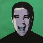 A set of four Robbie Williams silk screen limited edition prints, signed and numbered 1/20,