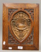 A late 19th/early 20th century copper plaque commemorating and made from HMS Foudroyant (launched