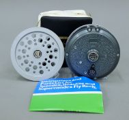 A Shakespeare 'Speedex' trout fly reel with spare spool and instruction leaflet.