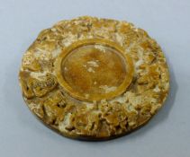 A Chinese hardstone brush washer. 8 cm diameter.