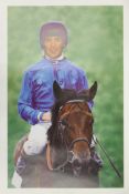 A signed print of Frankie Dettori.
