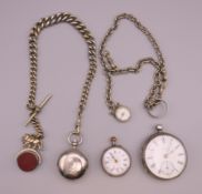 A quantity of various silver and silver plated items, including pocket watches, etc.