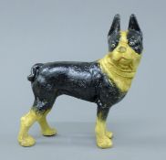 A cast iron model of a pug dog. 20 cm high.