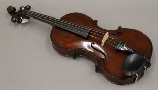 An early 20th century Scottish full size violin, a label to the interior ''Made by James Murray,