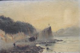 CHARLES ION SMART (1842-1932), Appledore Harbour, oil on canvas, signed and dated '86, framed.