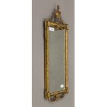 Two early 20th century gilt framed mirrors. 23 x 65.5 cm and 37 x 58 cm.