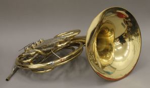 A Josef Lidl (Brno) full double French horn in yellow lacquered brass and nickel in a hard case,